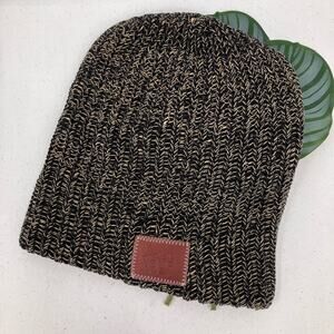 Love Your Melon Black White Marled Minnesota Knitting Mills Winter Beanie Hat